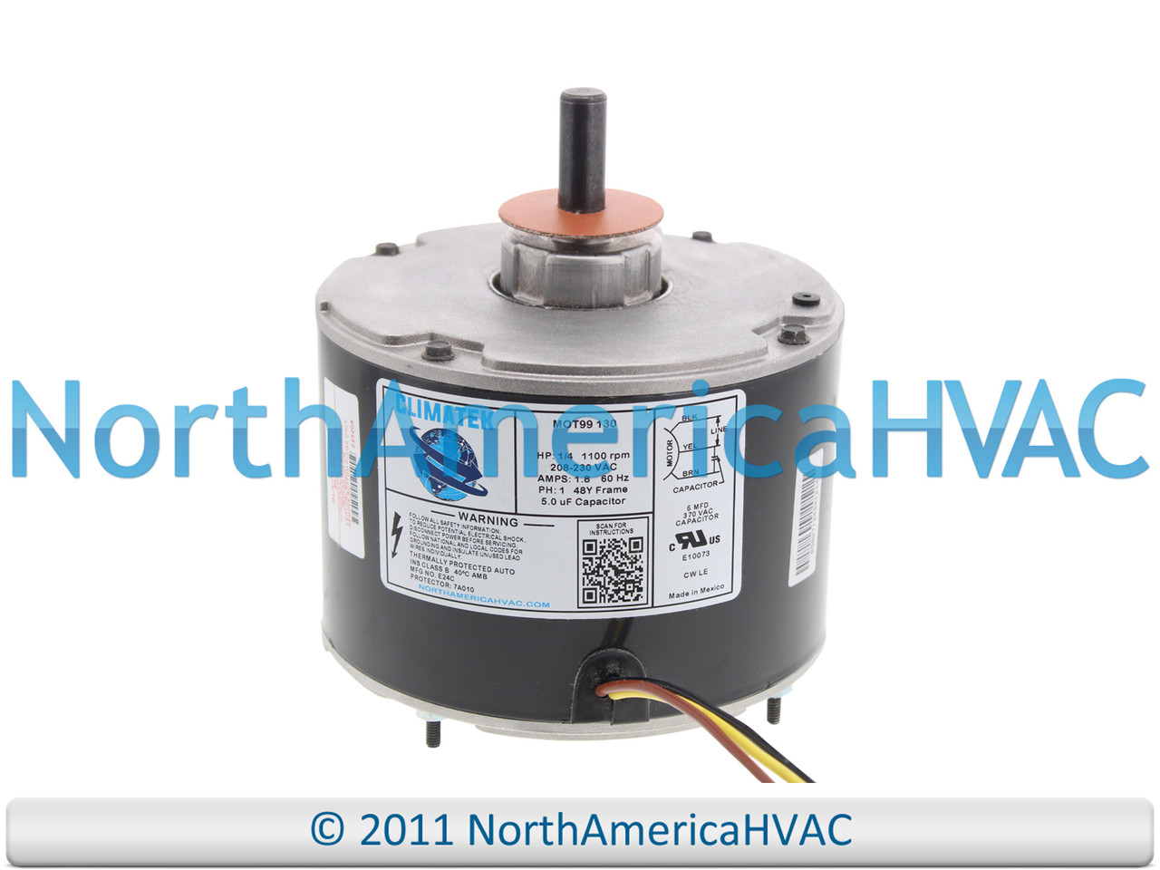 Climatek Condenser Fan Motor Fits GE Genteq 5KCP39FGS071S - North
